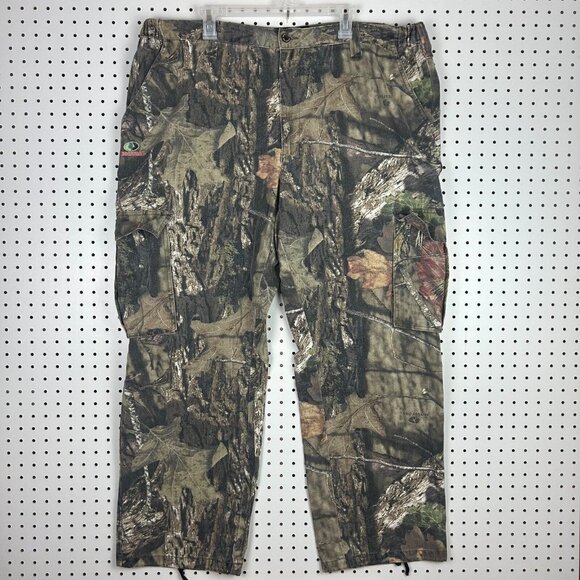 Mossy Oak Cargo Camo Pants Men XXL Wide Leg Hunting Vtg Baggy Y2K Tactical 44x32 - Picture 1 of 7